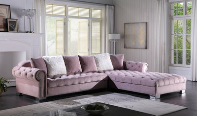Kylie Velvet Sectional (L723) - Furniture Source