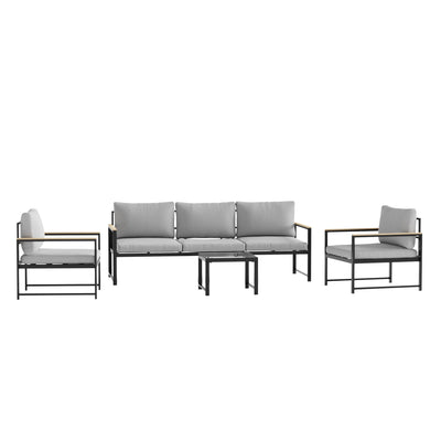 Burbank Outdoor Aluminum Furniture Set - Furniture Source