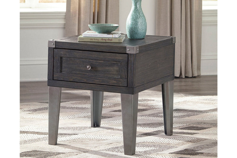 Todoe End Table with USB Ports & Outlets