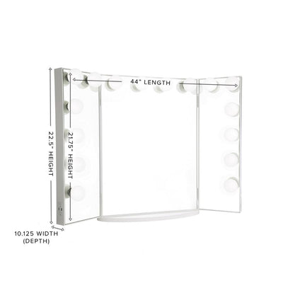 Hollywood Glow® Pro Trifold Vanity Mirror - Furniture Source