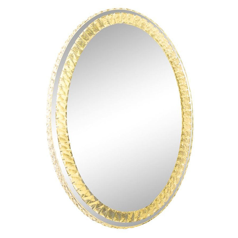 Diamond Collection Oval Premium Illuminated Vanity Mirror - Furniture Source